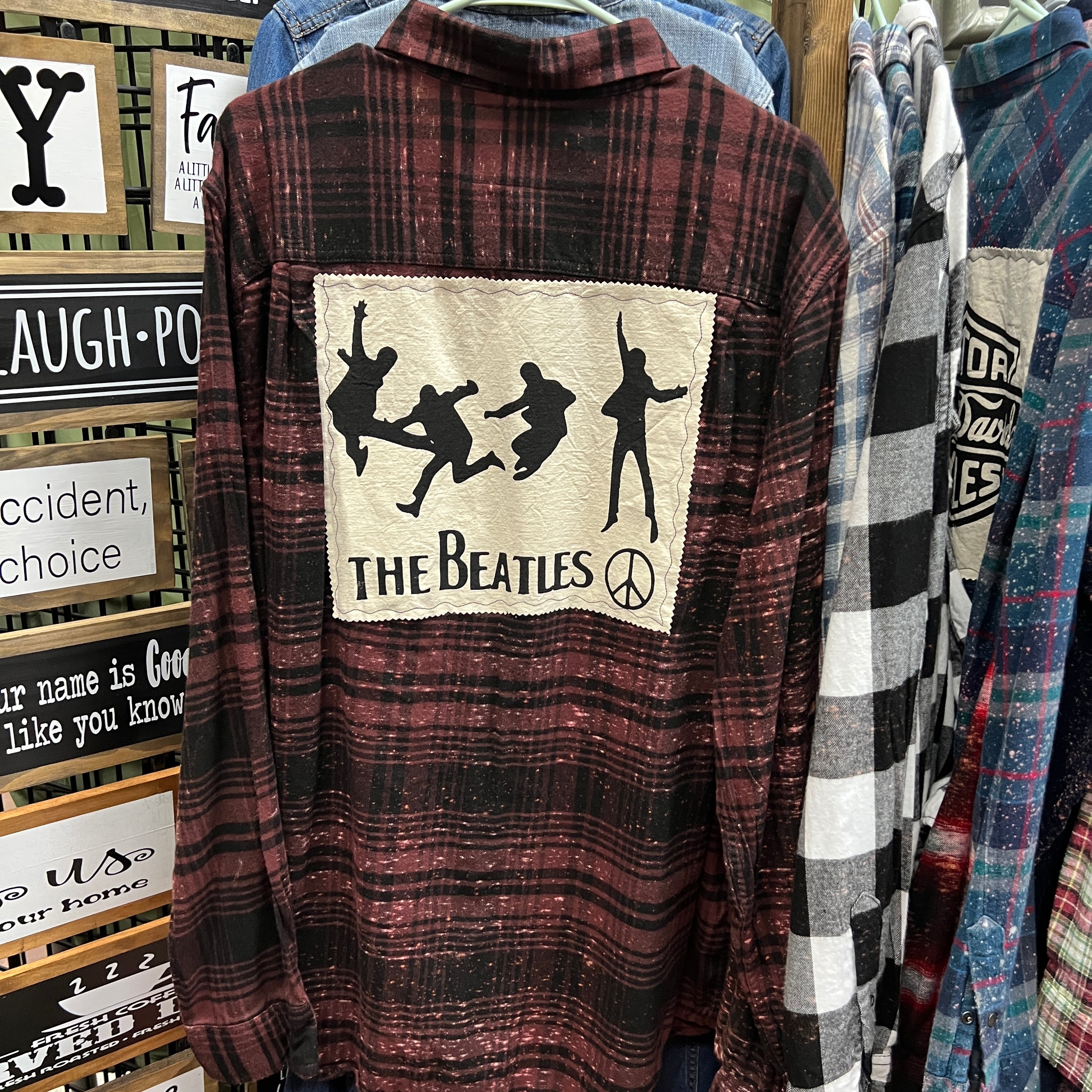 Men 2XL Bleached Flannel Shirt